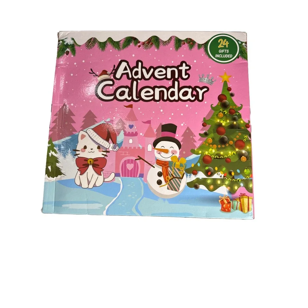 Hello Kitty Advent Calendar  24pc 12in NIP Sanrio Holiday Set Small Dent‎ Box
